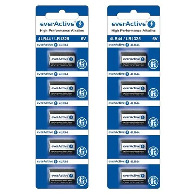 10 X EverActive 4LR44 Alkaline Batteries 6V - A544 PX28A AG13 476A 28A LR1325 • £6.79