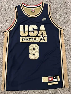 Nike 1992 Dream Team USA Michael Jordan Jersey #9  Legends Size XL  RARE Gold • $77.35