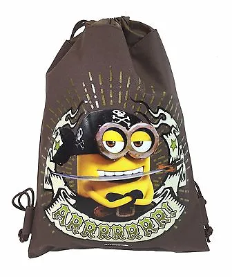 Despicable Me Pirate Minions Authentic Licensed Drawstring Bag Backpack (Brown) • $6.99