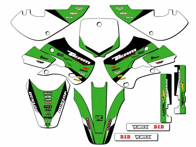 2002-2009 Kawasaki Klx 110 Klx110 Graphics Decals 2008 2007 2006 2005e 2004 2005 • £49.39