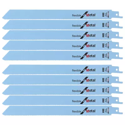 10X S1122BF Reciprocating Sabre Saw Blades Metal Cutting For Bosch Makita 225mm • £13.65