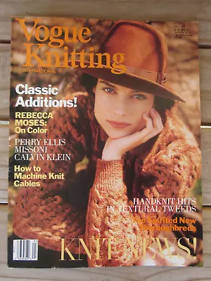 Vintage Vogue Knitting International Knitting Magazine Fall 1989 • $23