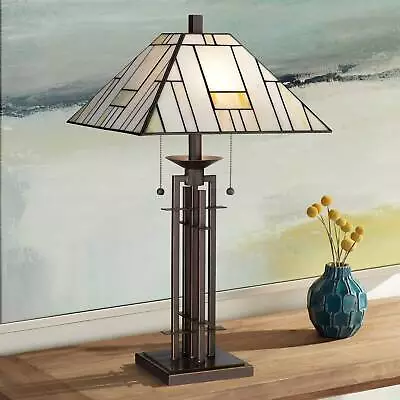 Mission Table Lamp 26 1/4  High Wrought Iron Bronze For Bedroom Living Room • $149.95