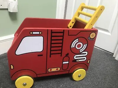 I’m Toy Wooden Fire Engine Baby Walker Wagon Rrp £88 • £14.99