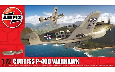 Airfix Curtiss P-40B Warhawk 1:72 Scale Plastic Model Plane Kit A01003B • $11.99