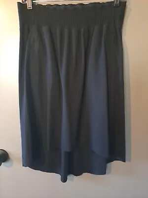  ATHLETA Womens Black Pull On COSMIC Skirt Tech Travel Hi Low Hem Pockets Small • $29.99