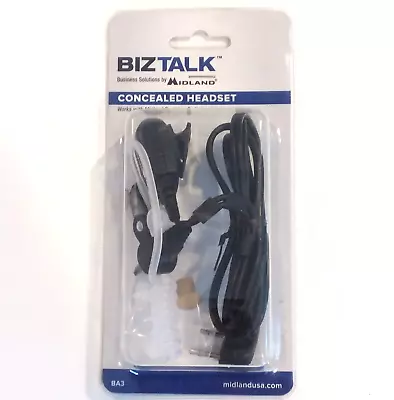 Midland BizTalk BA3 Concealed Headset W PTT Microphone For Biz Talk 2-way Radios • $27.99