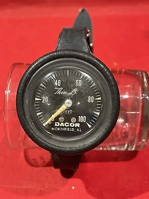 Vintage 1950's DACOR Thin-Line Scuba Skin Diving Wrist Depth Gauge Evanston Ill • $30