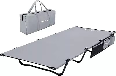 Camping Bed Cot Adult Folding- Portable Folding Outdoor Bed With Carry Bag 500Lb • $79.99