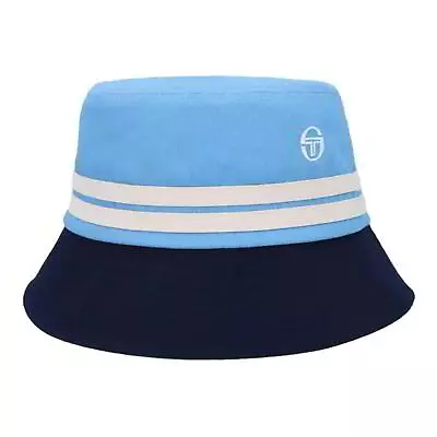 Sergio Tacchini Stonewoods Bucket Hat Maritime Blue / Clear Sky • £24.95