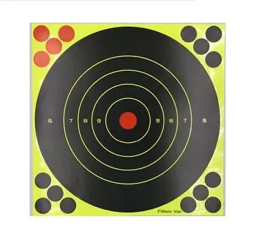 £8.99 • Buy 25 Pack 8  Adhesive Shoot-n-c Shooting Splatter Targets Rifle Air Gun Airsoft BB