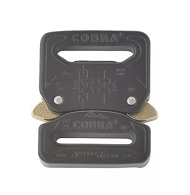 AustriAlpin 25mm / 1  Black Cobra Buckle - Male Fixed  Female Fixed FC25KFF • £16