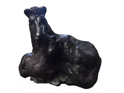 Vintage Mid West Crafts Mom & Baby Foal Horse Handcrafted From Coal Figurine USA • $19.99