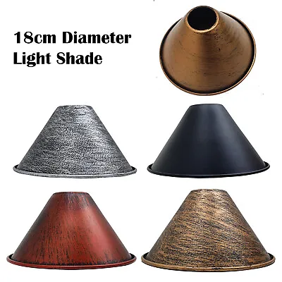 Vintage Ceiling Lampshade Retro Industrial Style Metal Pendant Wall Light Shades • £9.89