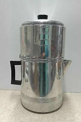 Vintage Drip-O-Lator 18 Cup Coffee Pot Enterprise Aluminum Camping 4 Piece • $49.75