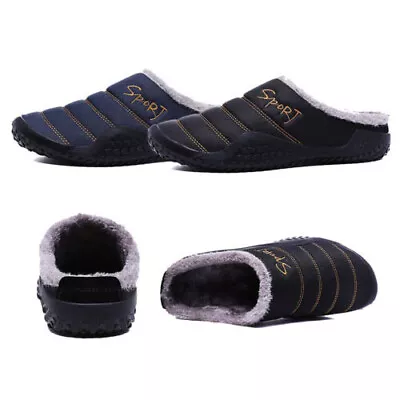 JACKSHIBO Men's Slippers Foam Comfort Warm Plush Lining Slip On House Shoes US • $24.99