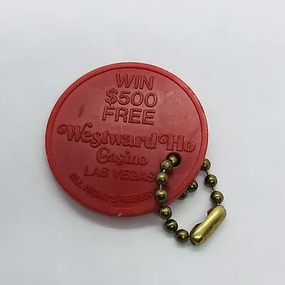 Red Westward Ho Casino Las Vegas Plastic Free Play Token Advertising Keychain • $2.99