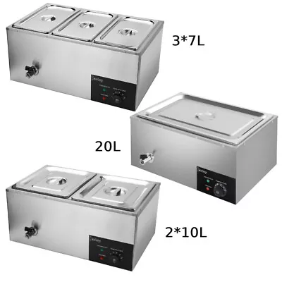 £73.99 • Buy Stainless Steel Bain Marie Electric Wet Heat Food Warmer Commercial GN Pan &Lid