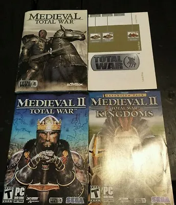 Medieval: Total War Manual & Map(PC 2002) Total War 2 & Kingdoms Manuals ONLY • $25