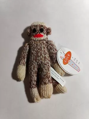 Mini Sock Monkey A Tiny Folk Toy 1998 Think Of It! 4” • $4.99