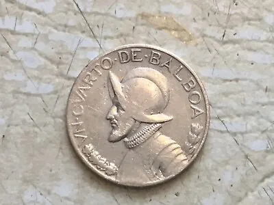 1930 Panama 1/4 Balboa Silver Vn Cvarto De Balboa  90% Silver Coin  • $39.99