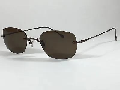 John Varvatos Men's JV V793 Rimless Sunglasses Artisan Collection Brown Bronze • $99.99