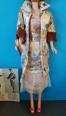 Vtg Barbie Bild Lilli FAB-LU BABS Brocade Coat & Sheath Dress - EVENING IN PARIS • $90