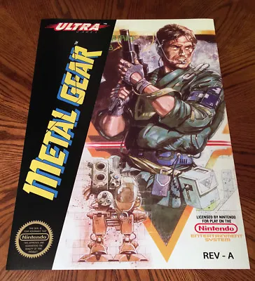 $14.99 • Buy METAL GEAR NES Box Art Retro Video Game 24  Poster Print Nintendo Solid Snake