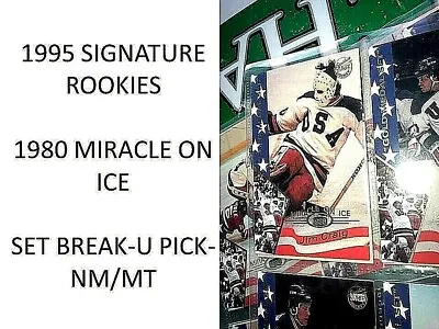 1995 Signature Rookies Usa 1980 Olympic Miracle On Ice Nm/mt Rc Set Break-u Pick • $2.99