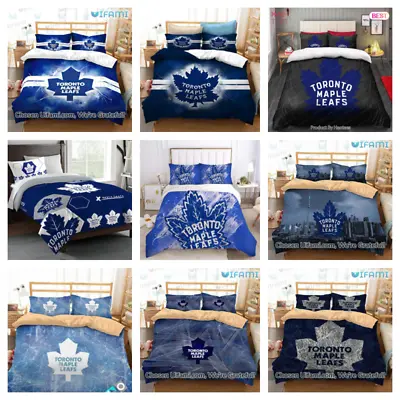 NHL Duvet Cover With Pillowcase Toronto Maple Leafs Highend Bedding Suit Gifts • $86.49