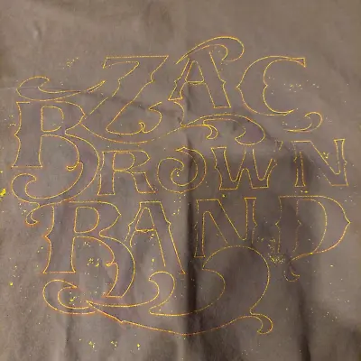 Zac Brown Band 2012 Tour Shirt Green Faded Large Short Sleeve • $10