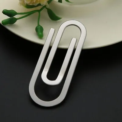 Paperclip Money Clip Metal  Wallet Credit Card Holder Stainless Steel • $6.99