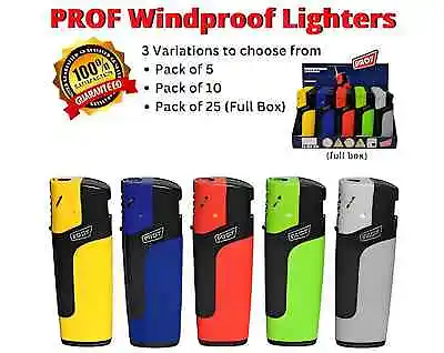 £2.99 • Buy Original PROF Lighters Full Set Windproof Electronic Jet Gas Refillable Cheap