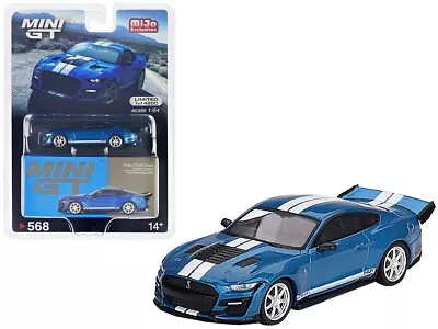 1/64 Mini GT Shelby GT500 Dragon Snake Concept Ford Performance Blue MGT00568 • $12.99