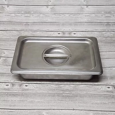 Thunder Group Kitchen Stainless Steel Steam Table Pan+Lid Small 10.5x6.5x2.5 • $9.99