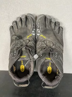 Vibram Five Fingers V-Trail Running Shoes Men's 43 US 9.5-10  Black 17M6901 • $39.99