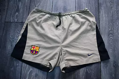 Fc Barcelona Spain Away Football Shorts 2003/05 Adults Xl Nike Vintage Soccer • $59.99
