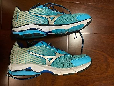 Mizuno Wave Rider 18 Running Shoes 410656-6100 Women's 8.5 Blue • $34.99