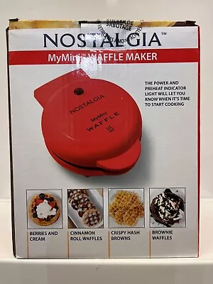 NEW! Nostalgia My Mini Personal Electric Waffle Maker 5  - Red • $13.50