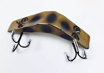 Tough Millsite Musky Size Daily Double Lure Gold Black Spots MI C 1940s • $12.50