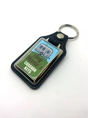 Personalised Caravan Silver Plated Keyring - Add Your Name - Van - Camper • £3.99