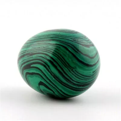 Natural Green Malachite Jade Egg Rock Crystal Fossil Original Stone Ornament • $8.98