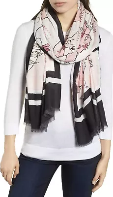 New Kate Spade USA Map Scarf Oblong Cartography • $37.95