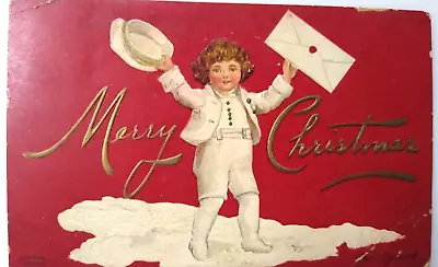 Christmas Postcard Ellen Clapsaddle Child Mail Letter Carrier Artist Signed 1909 • $13.50