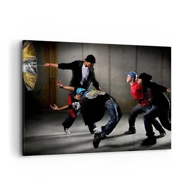 Canvas Print 100x70cm Wall Art Picture Balance Dancers Jump Framed Artwork • £55.79