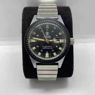 Skin Diver Vintage Mortima SuperDatomatic French Diver Watch 17jewels Waterproof • $185