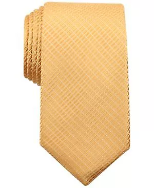 Nautica Men's Necktie Adrift Grid Yellow Classic Tie Osfa Reg • $6.42