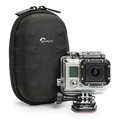 Lowepro Santiago DV 35 Camcorder Bag -Hard Shell Camcorder/Action Cam Case Black • $12.64