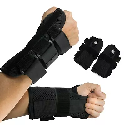 Quality Hand Splint Wrist Support Brace Fractures Carpal Tunnel Right Left S/M/L • £4.49