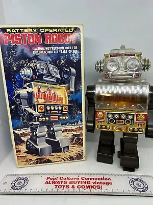 Vintage 1960s Horikawa Battery Operated Piston Robot Clean Complete Boxed MINT • $599.95